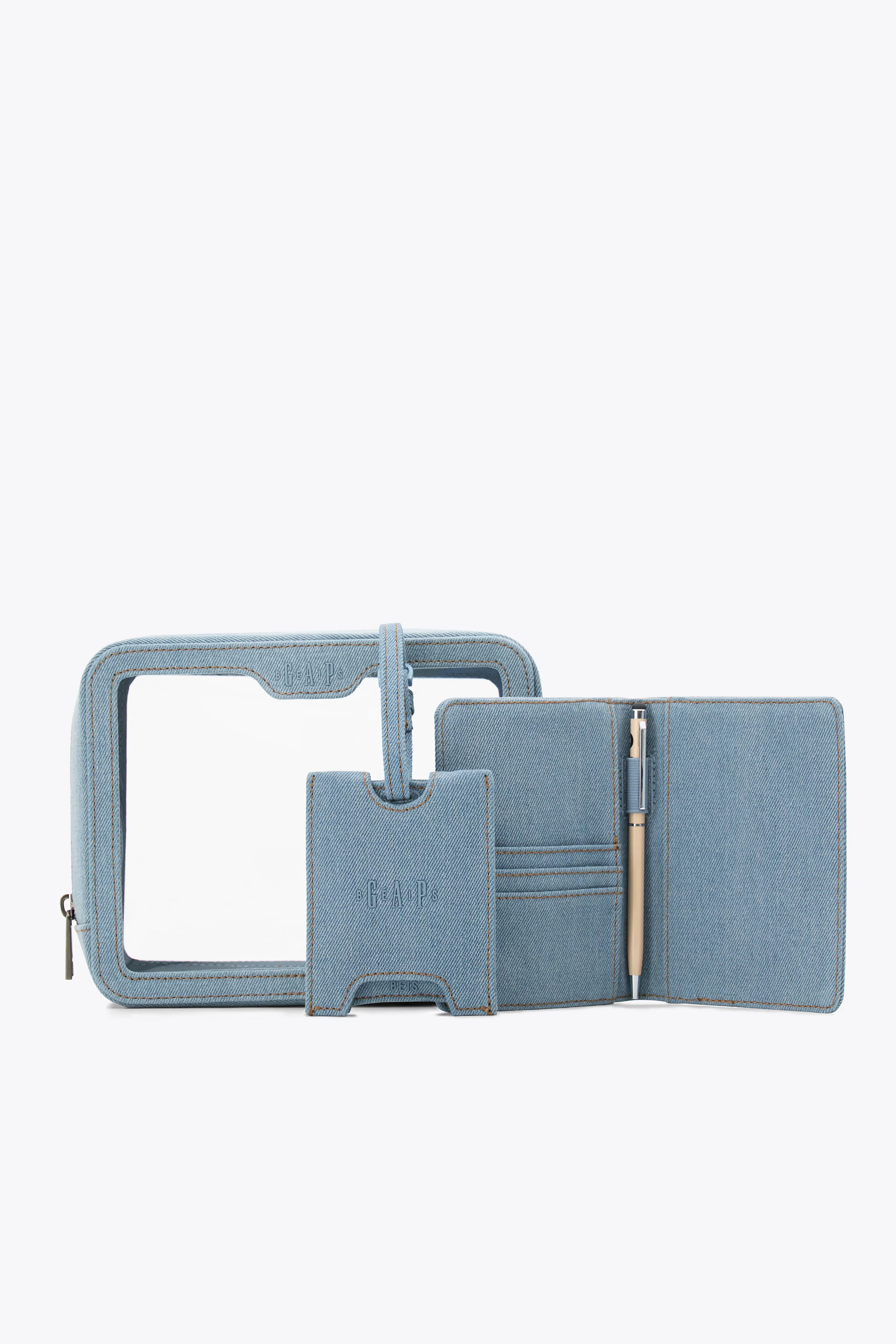 Resale Gap x BÉIS The Passport & Luggage Tag Set in Denim Blue - Image 5