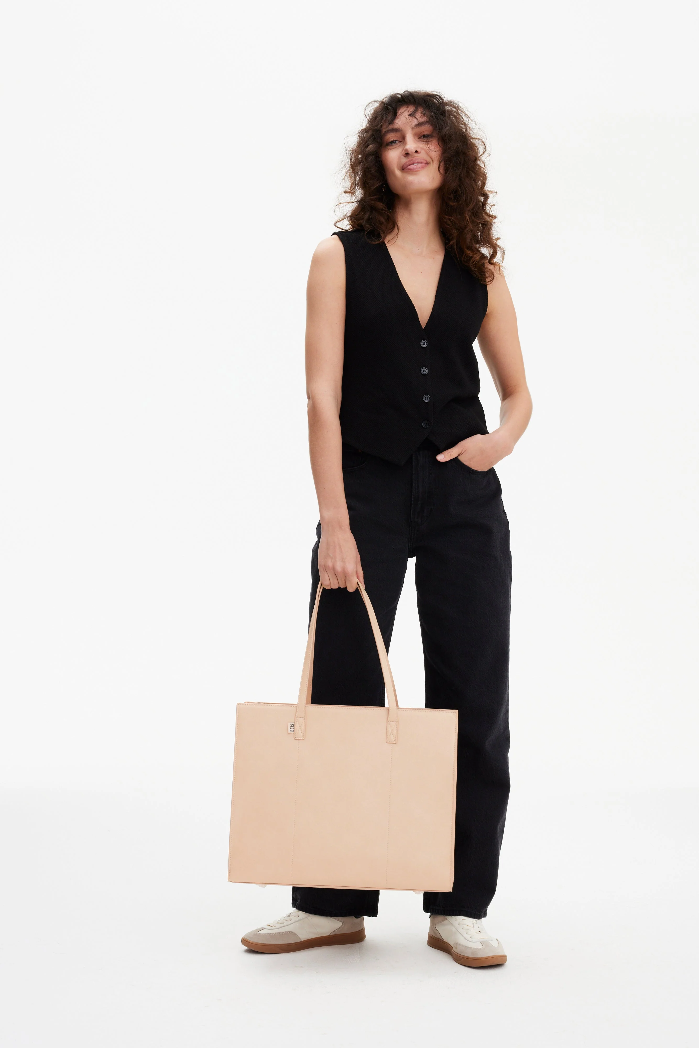 Resale The Large Work Tote in Beige - Image 5