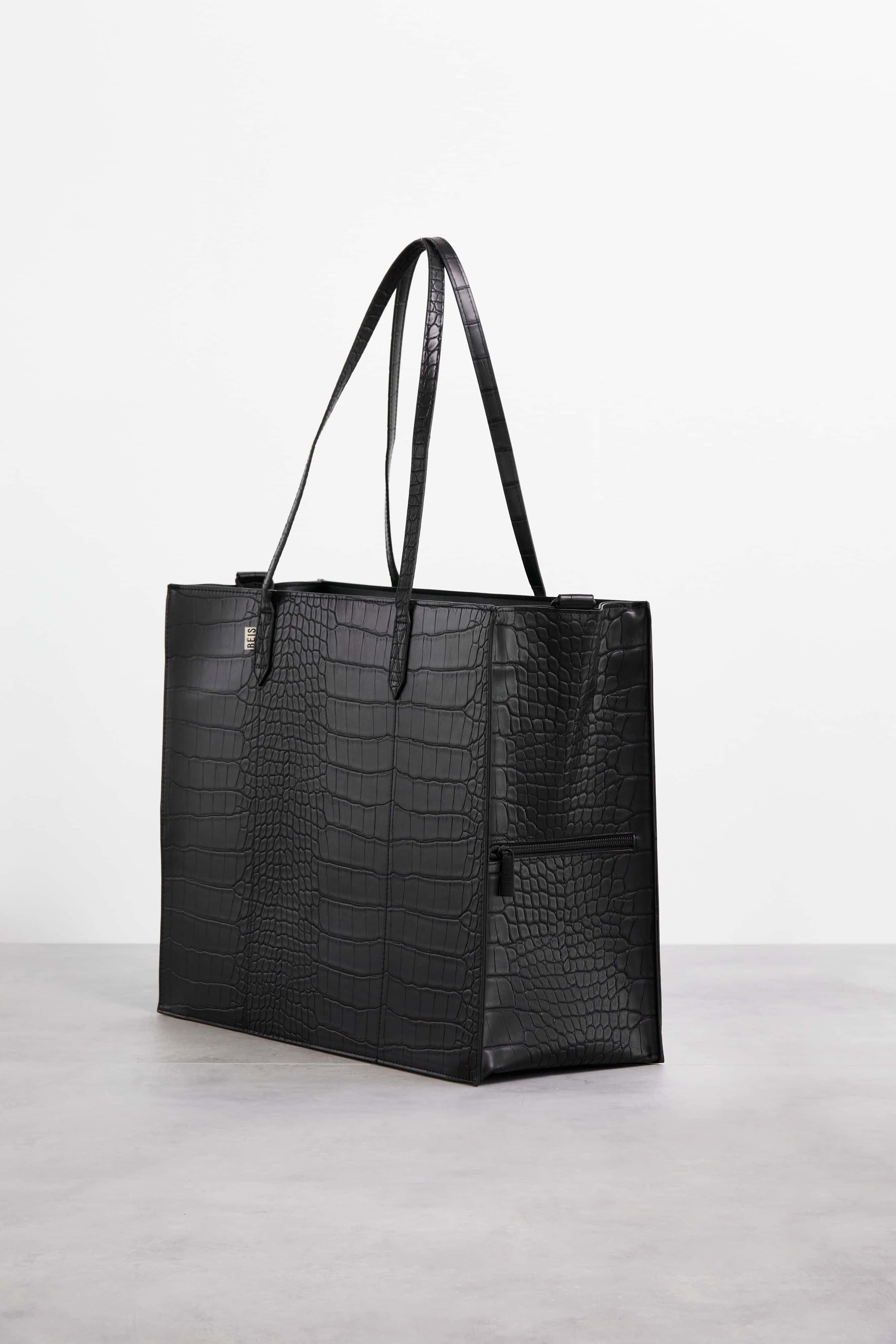 Resale The Large Work Tote in Black Croc - Image 3