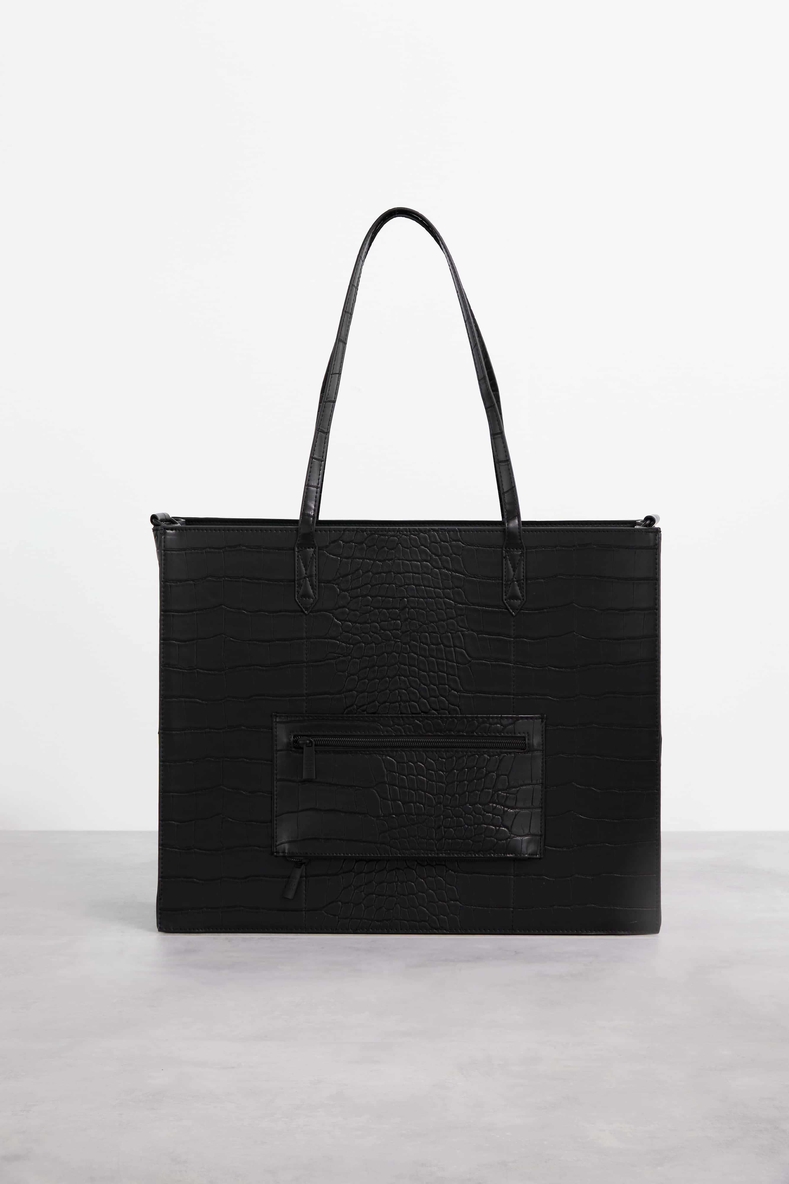 Resale The Large Work Tote in Black Croc - Image 5