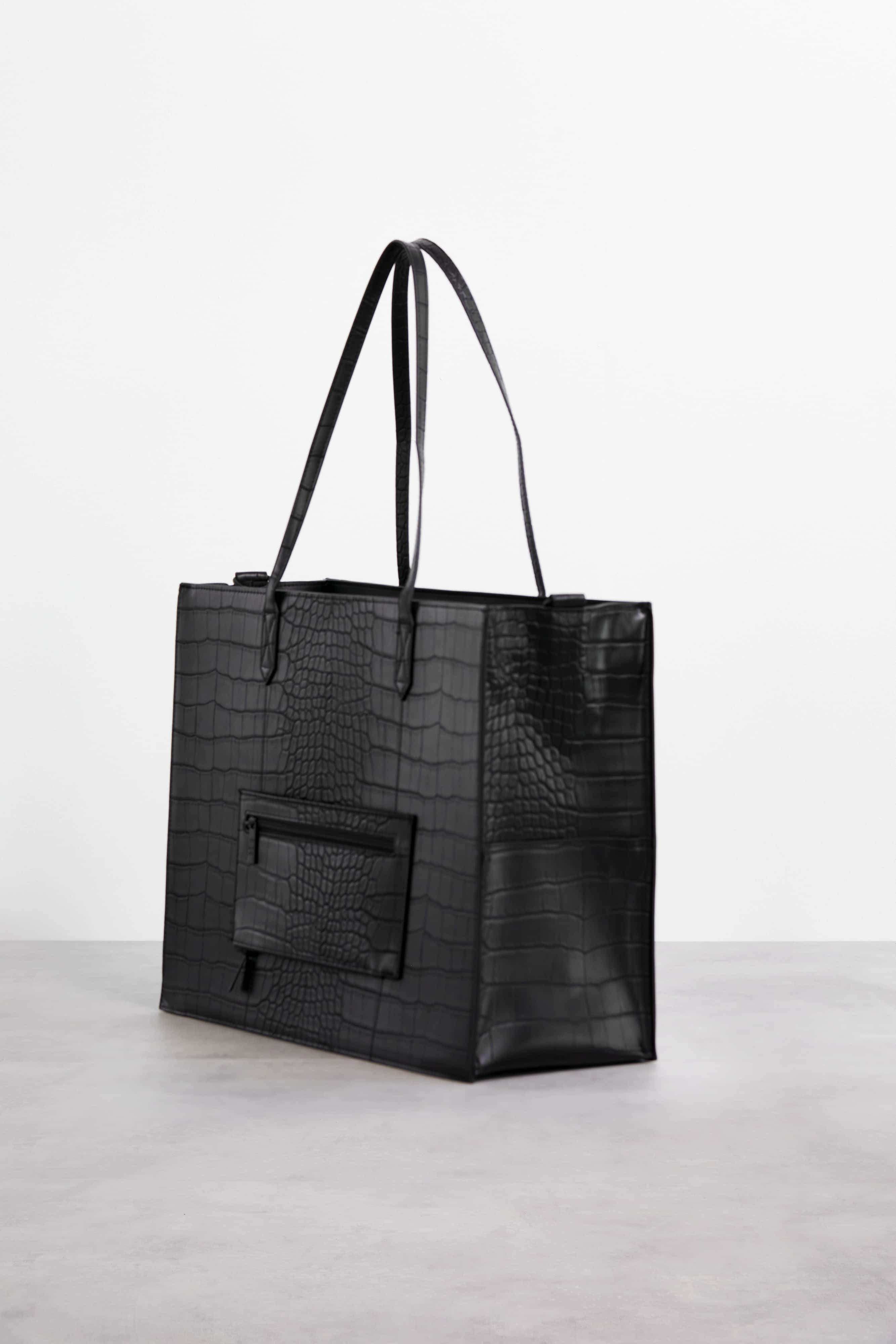 Resale The Large Work Tote in Black Croc - Image 6