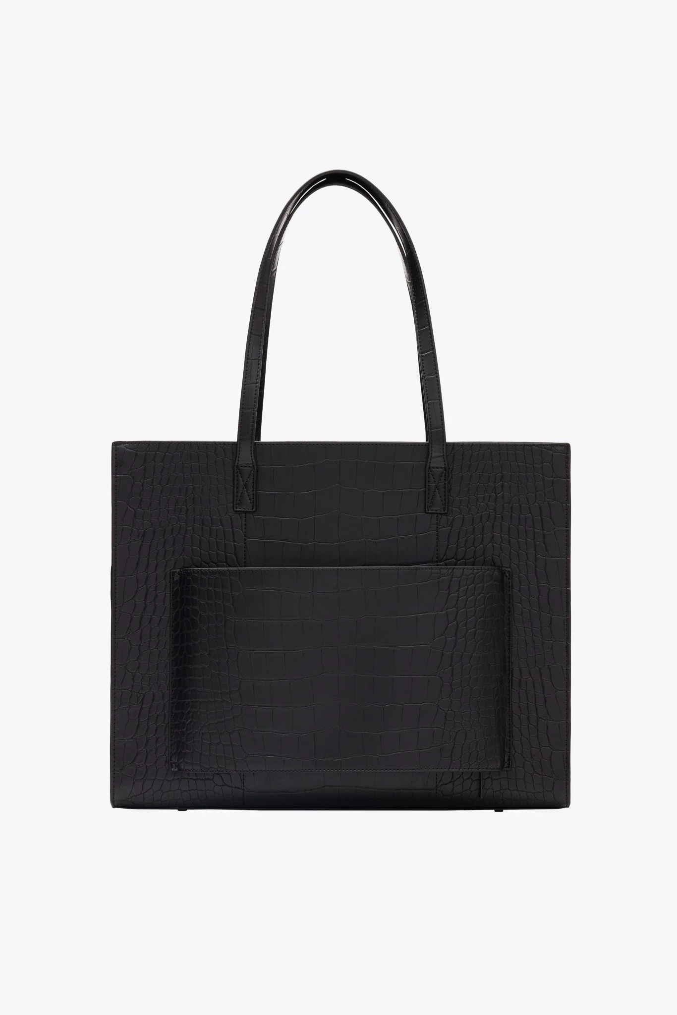 Resale The Large Work Tote in Black Croc - Image 3