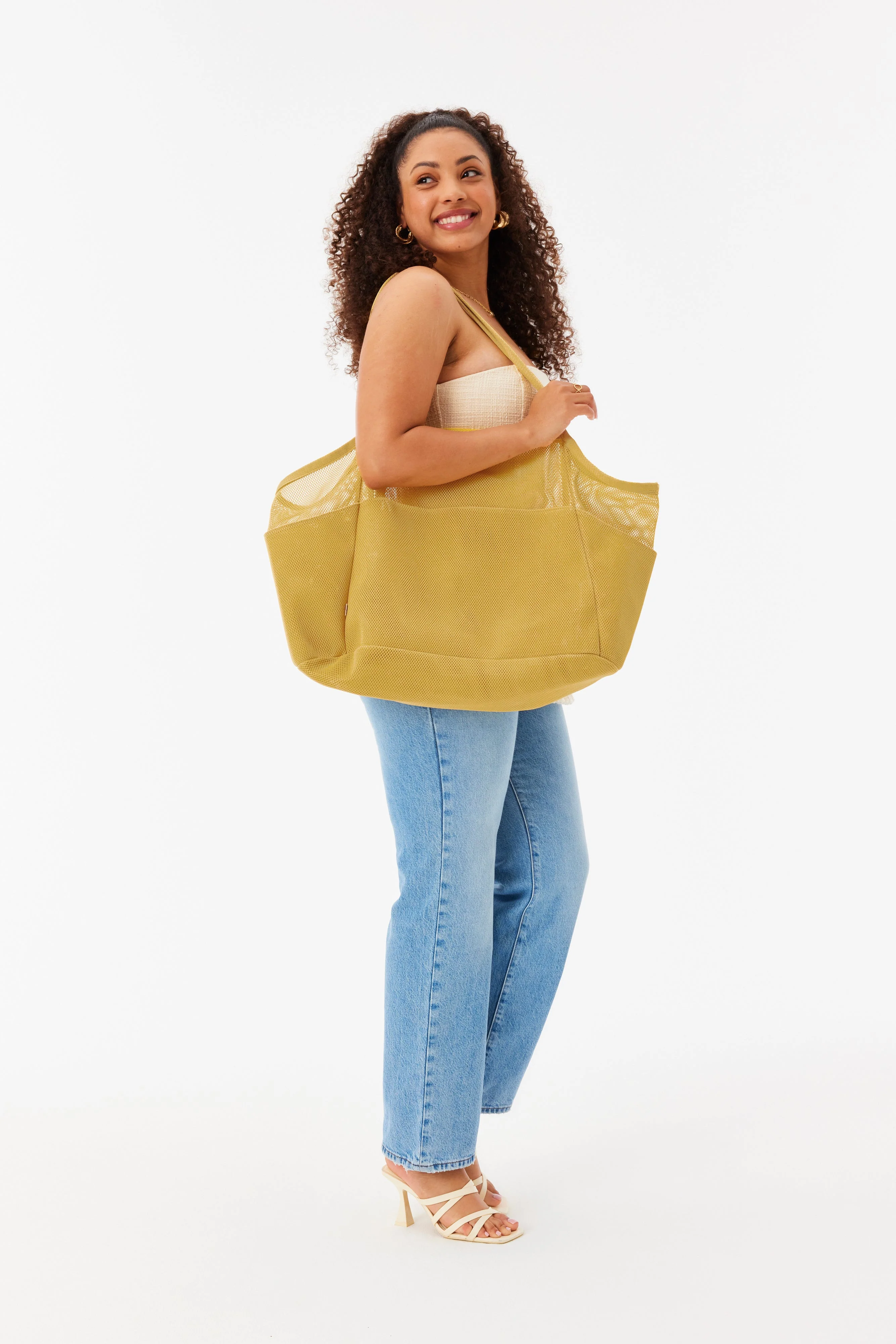 Resale The Mesh Beach Tote in Honey - Image 5