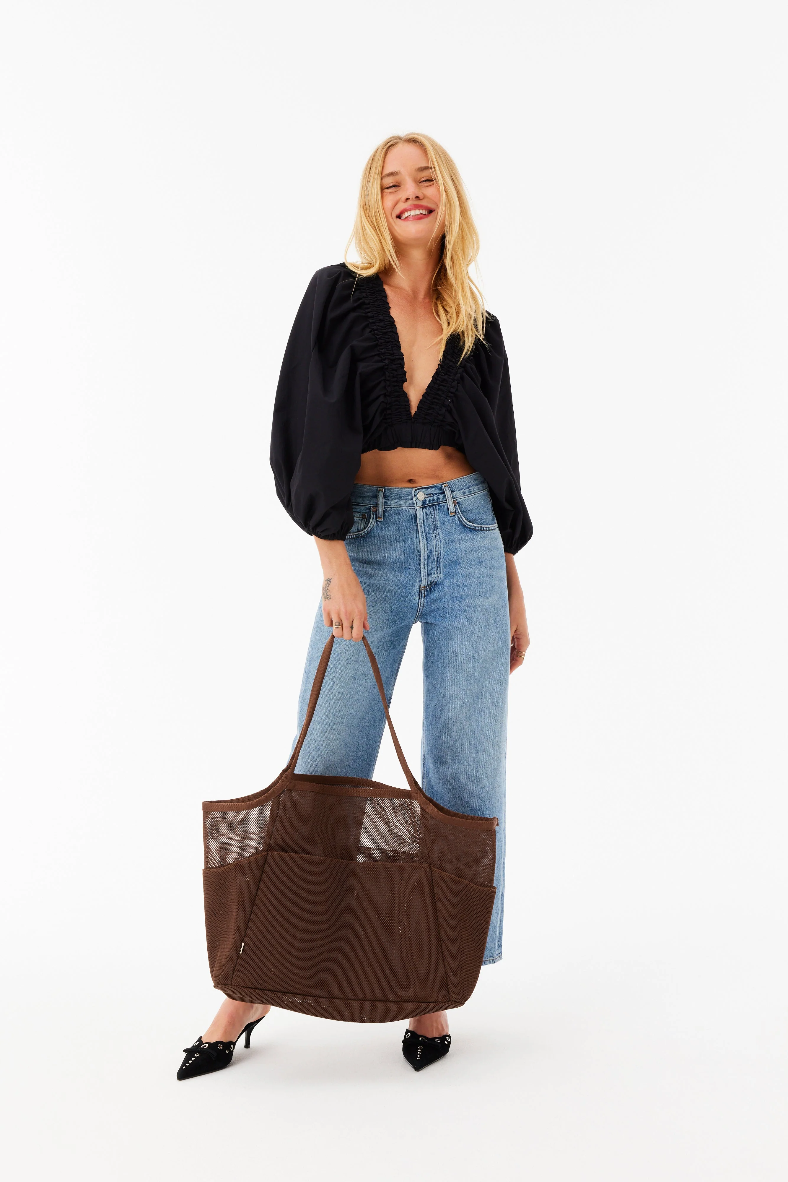 Resale The Mesh Beach Tote in Maple - Image 5