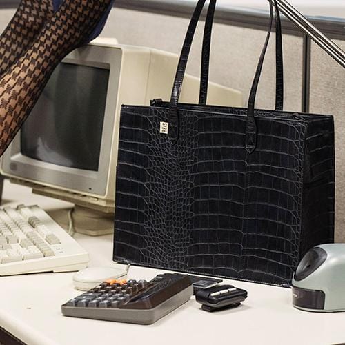 Resale The Work Tote in Black Croc - Image 12