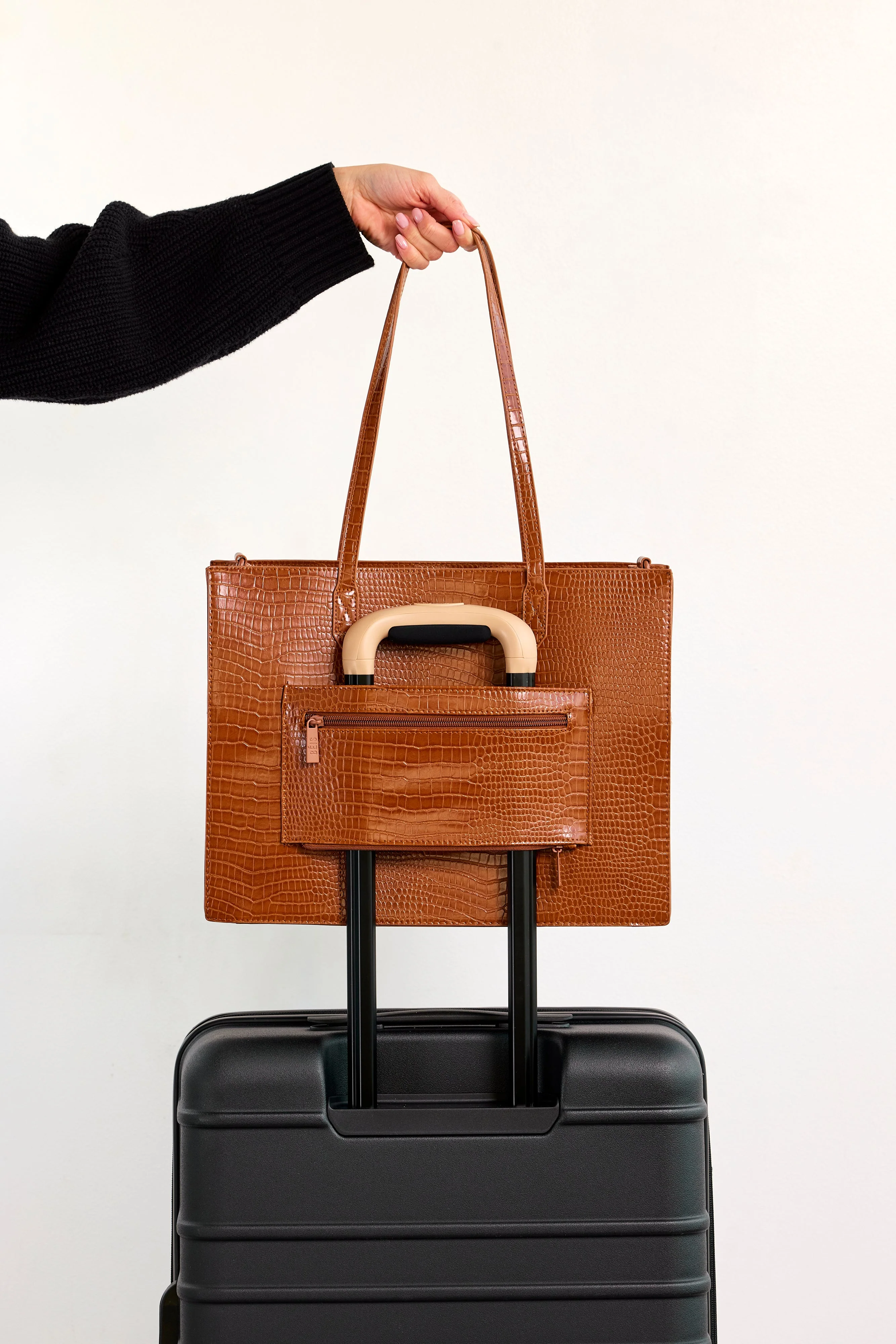 Resale The Work Tote in Cognac Croc - Image 5