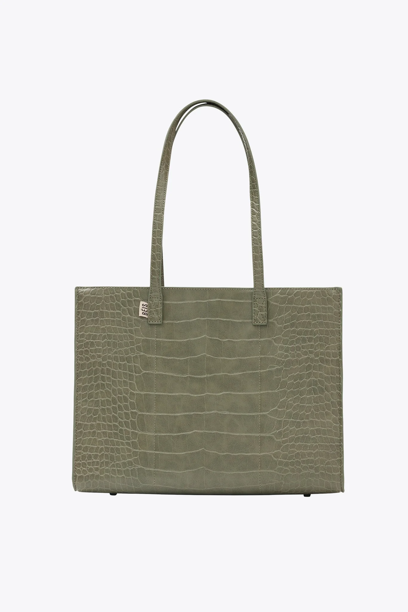 Resale The Work Tote in Olive Croc - Image 12