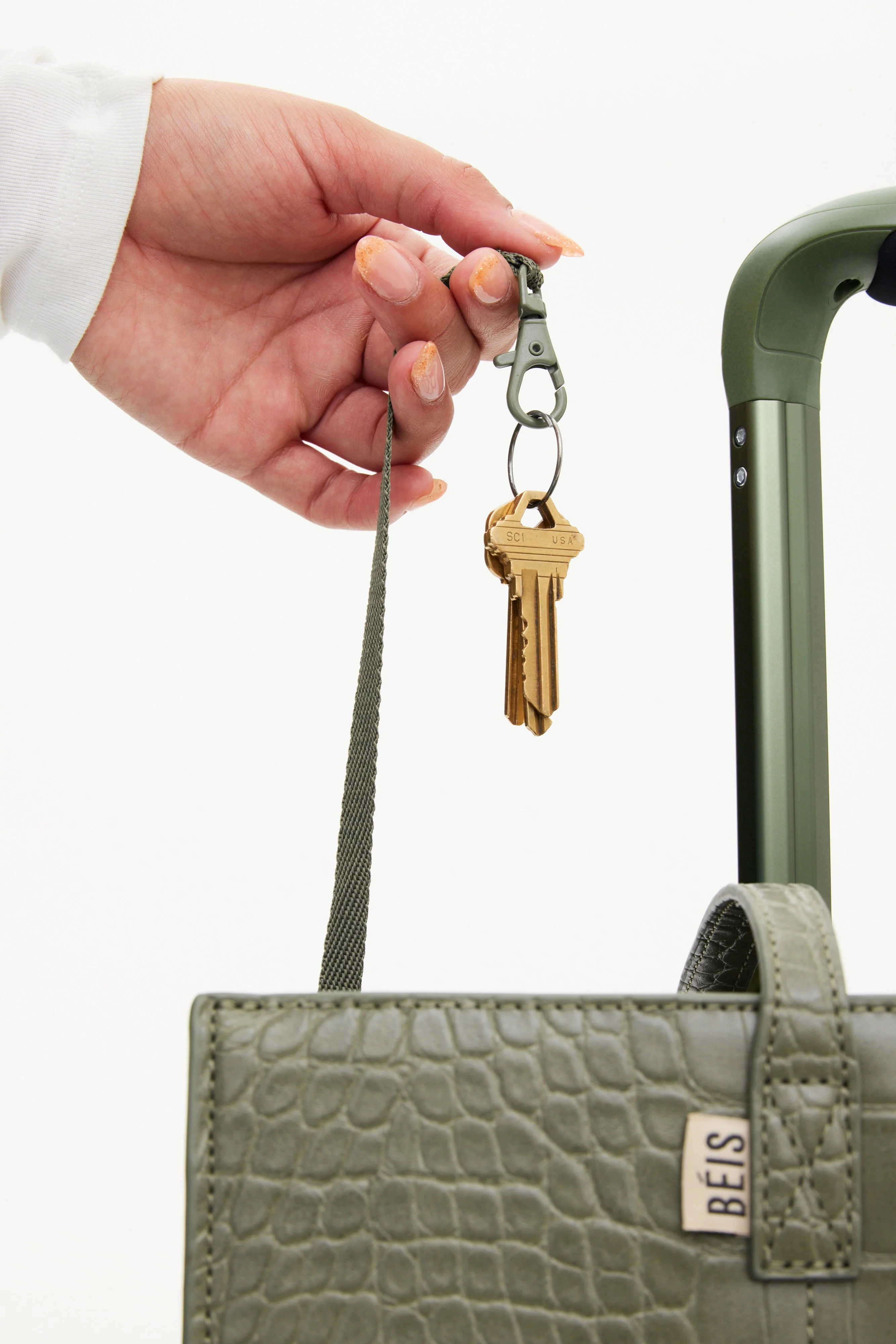 Resale The Work Tote in Olive Croc - Image 7