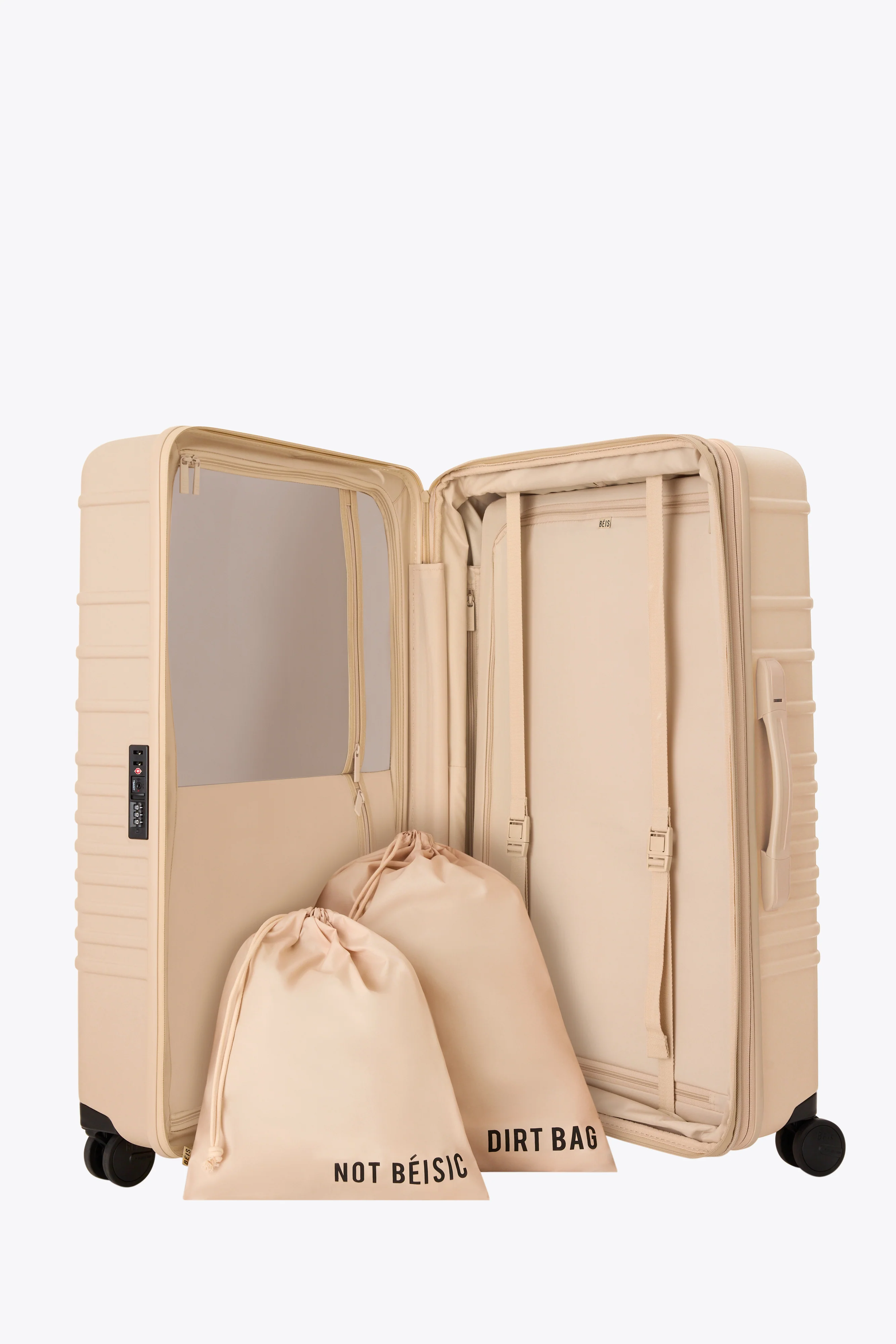 The Large Check-In Roller in Beige - Image 5