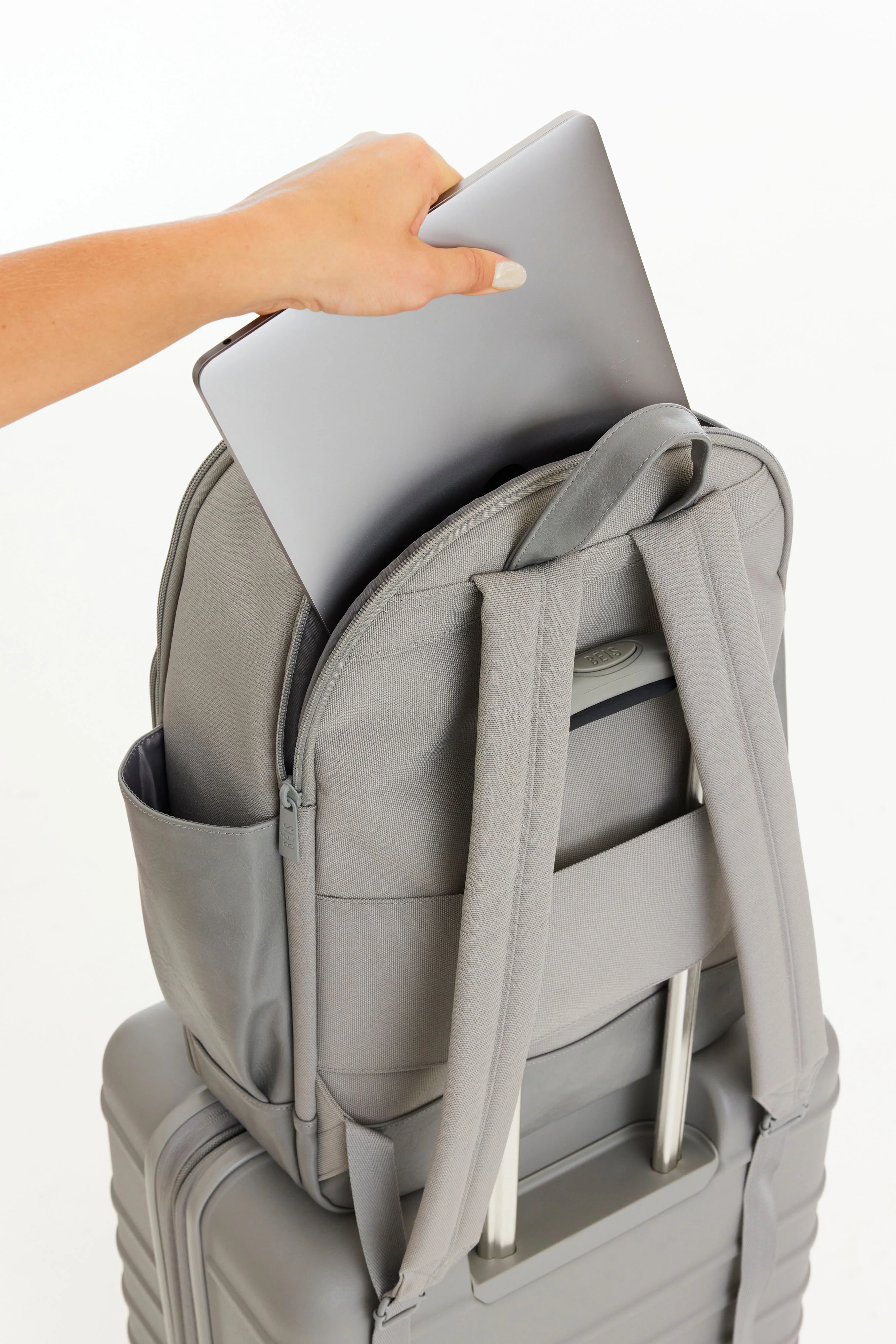 The Travel Backpack in Grey - Image 6