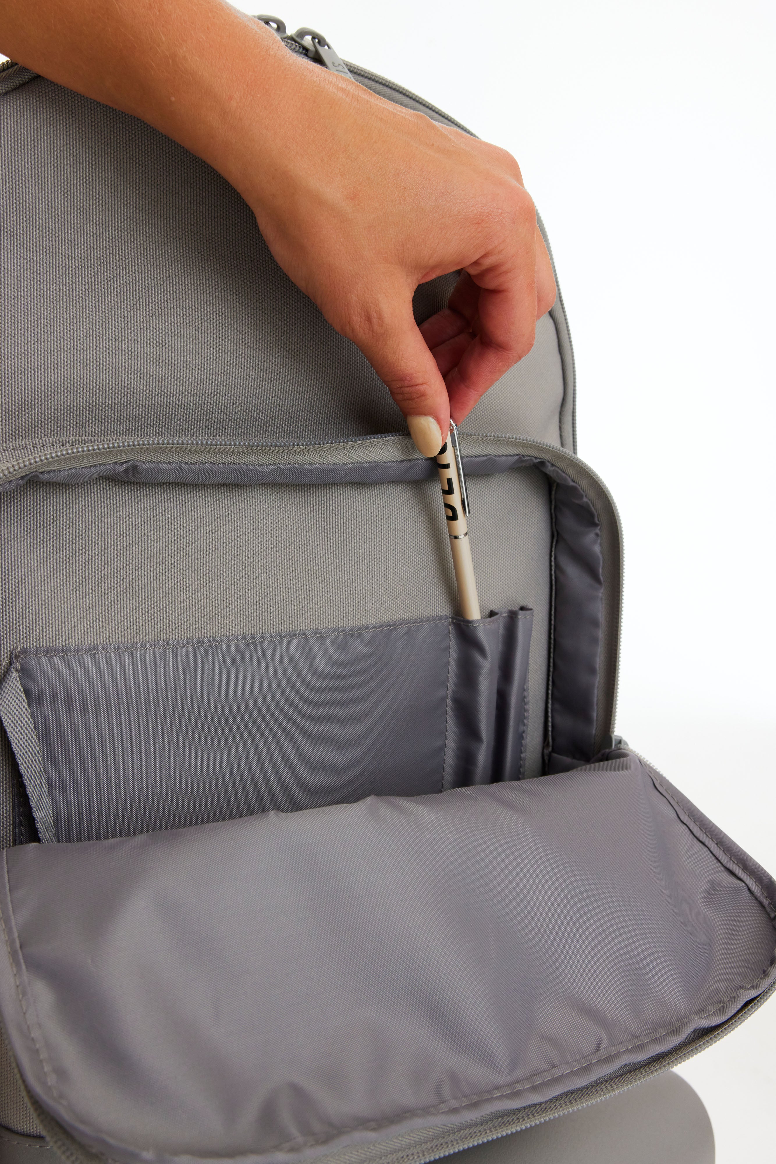 The Travel Backpack in Grey - Image 9