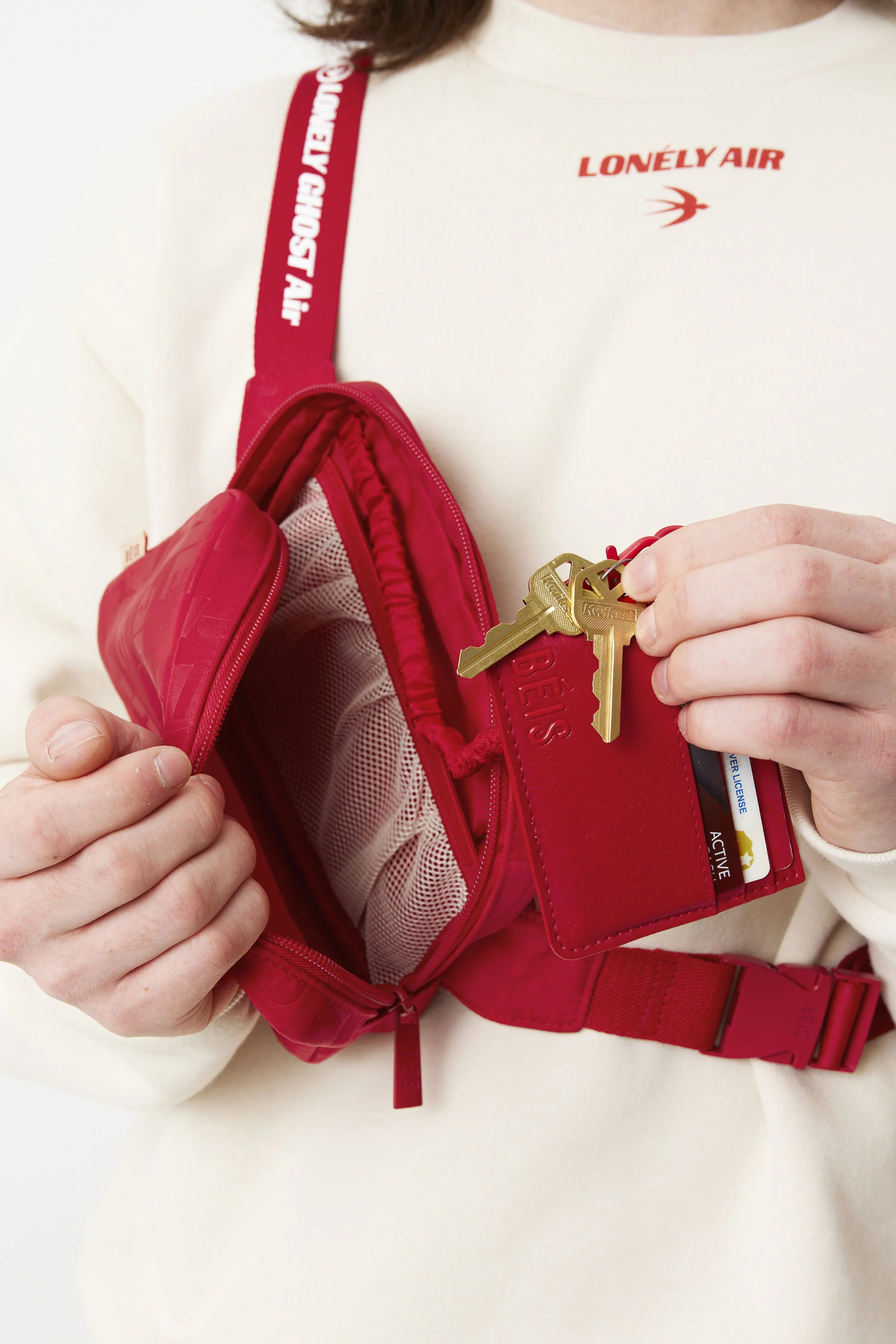 The Belt Bag in Text Me Red - Image 4