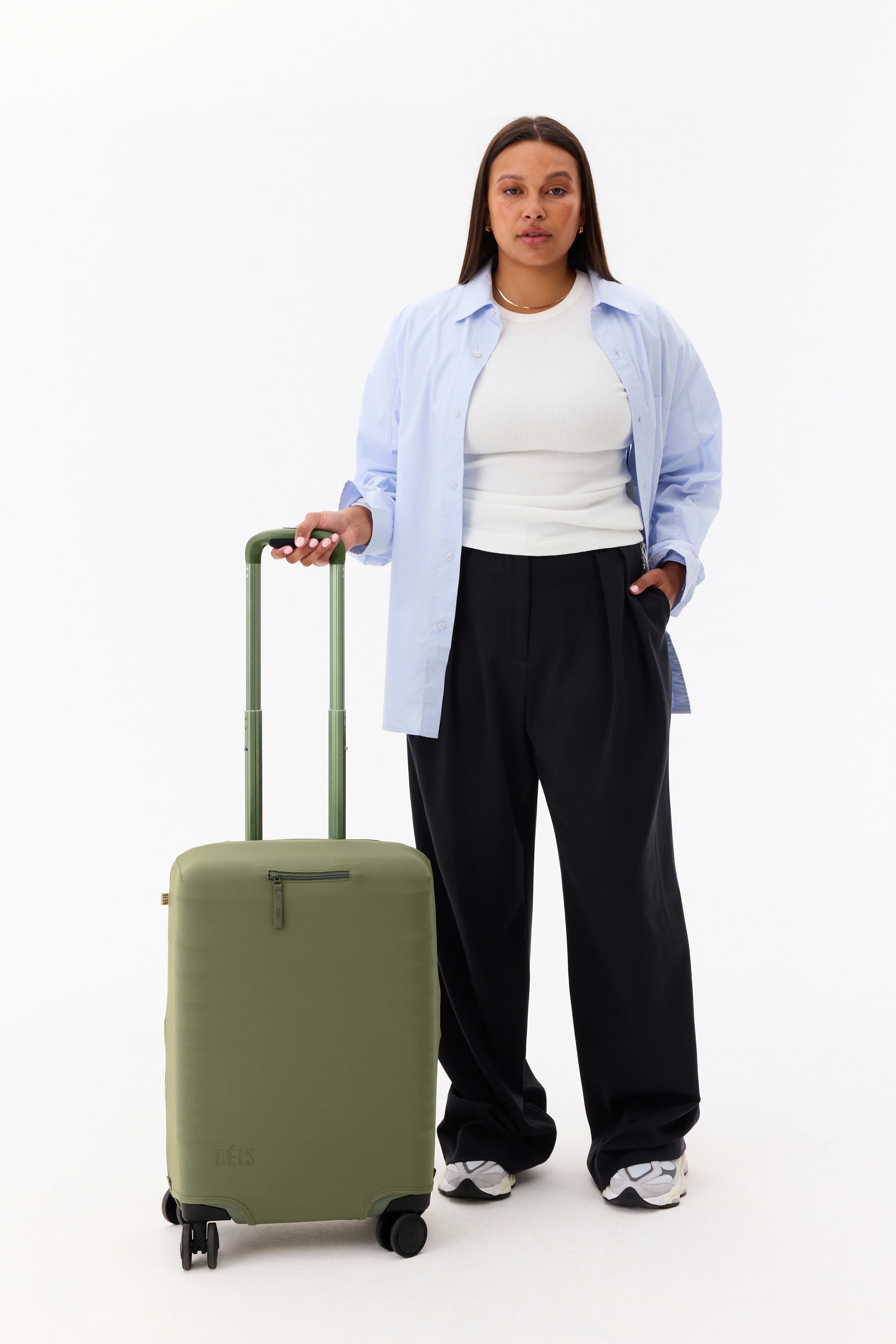 The Carry-On Luggage Cover in Olive - Image 4