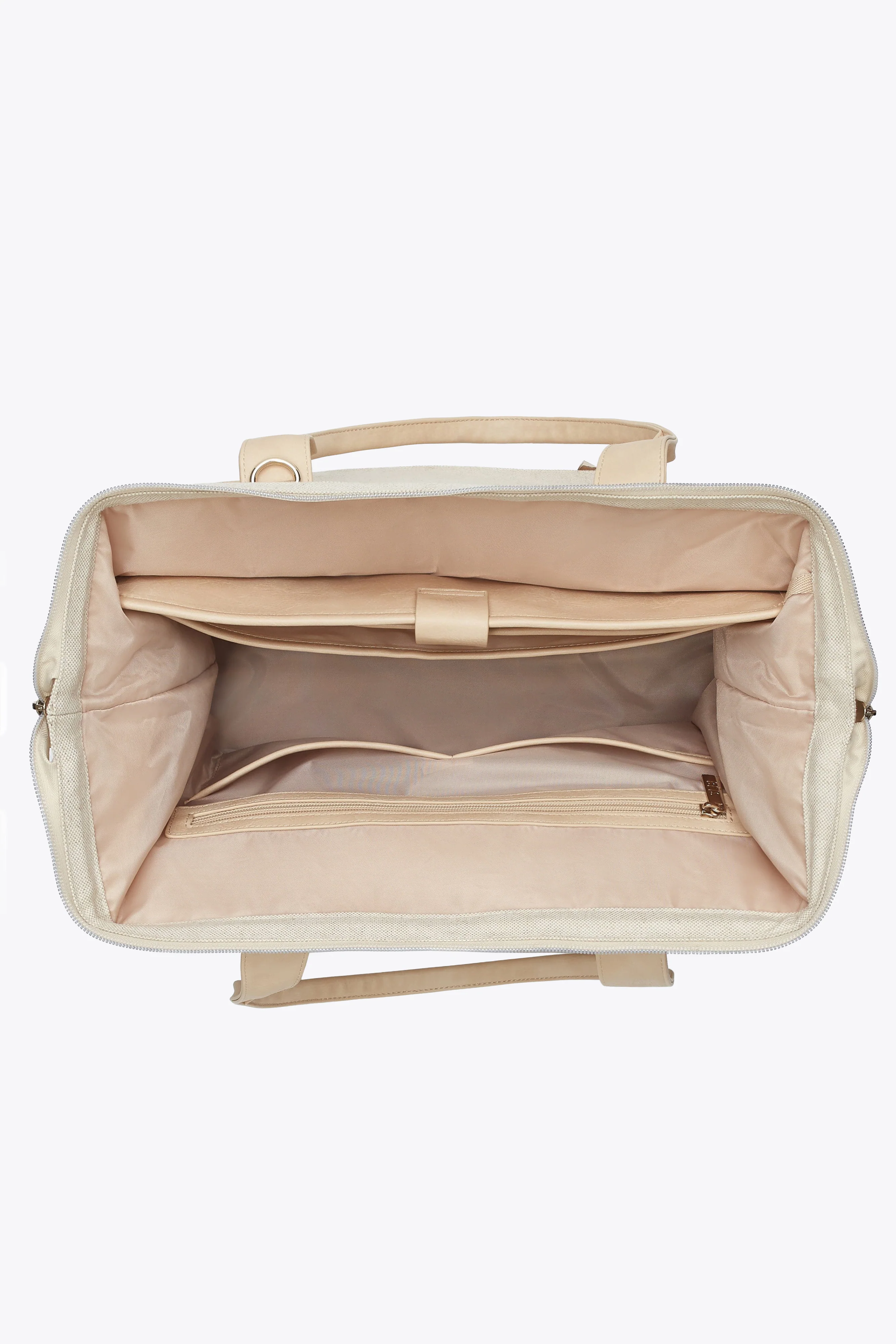 The Convertible Mini Weekender in Beige - Image 4