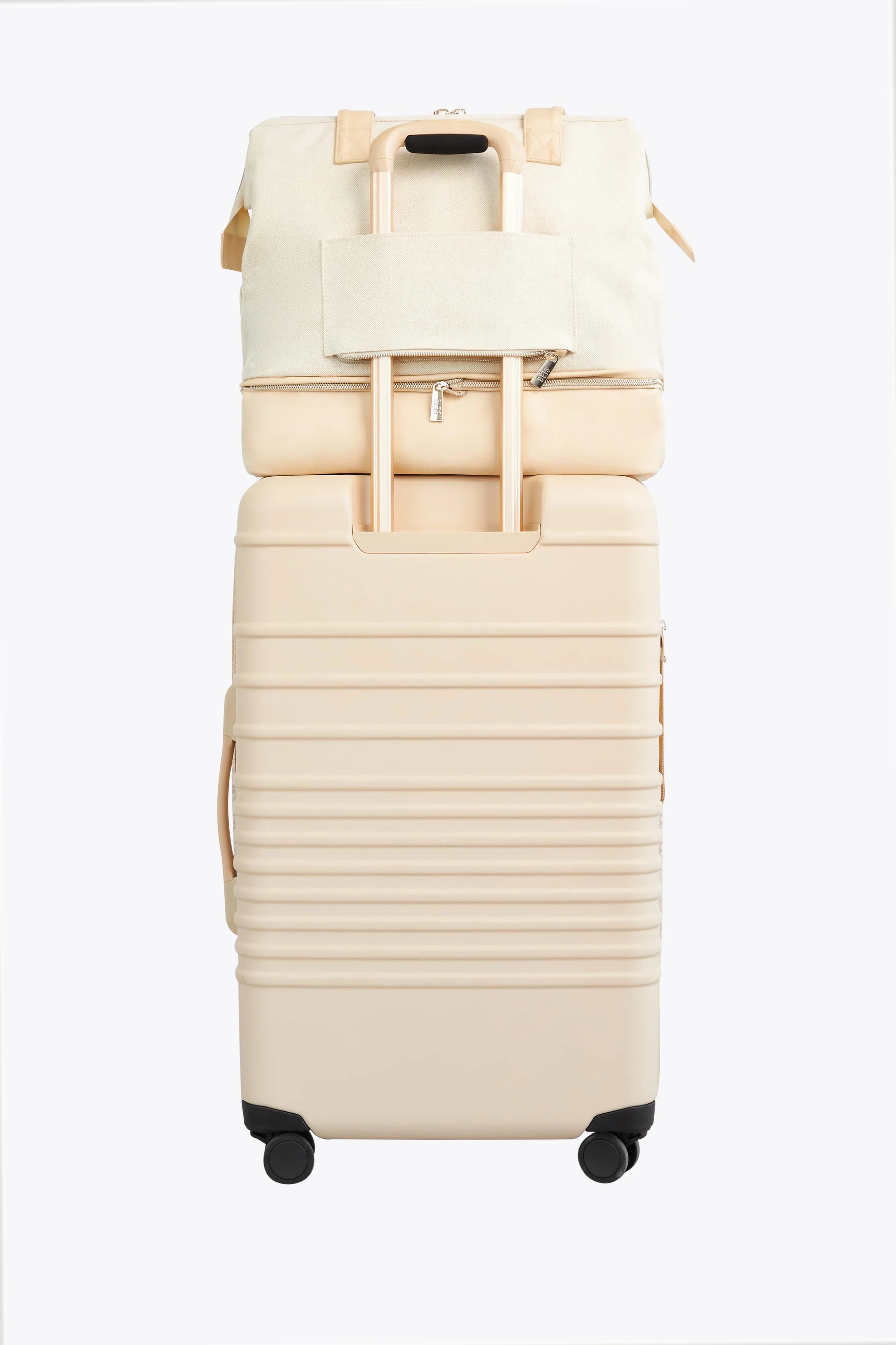 The Convertible Mini Weekender in Beige - Image 5
