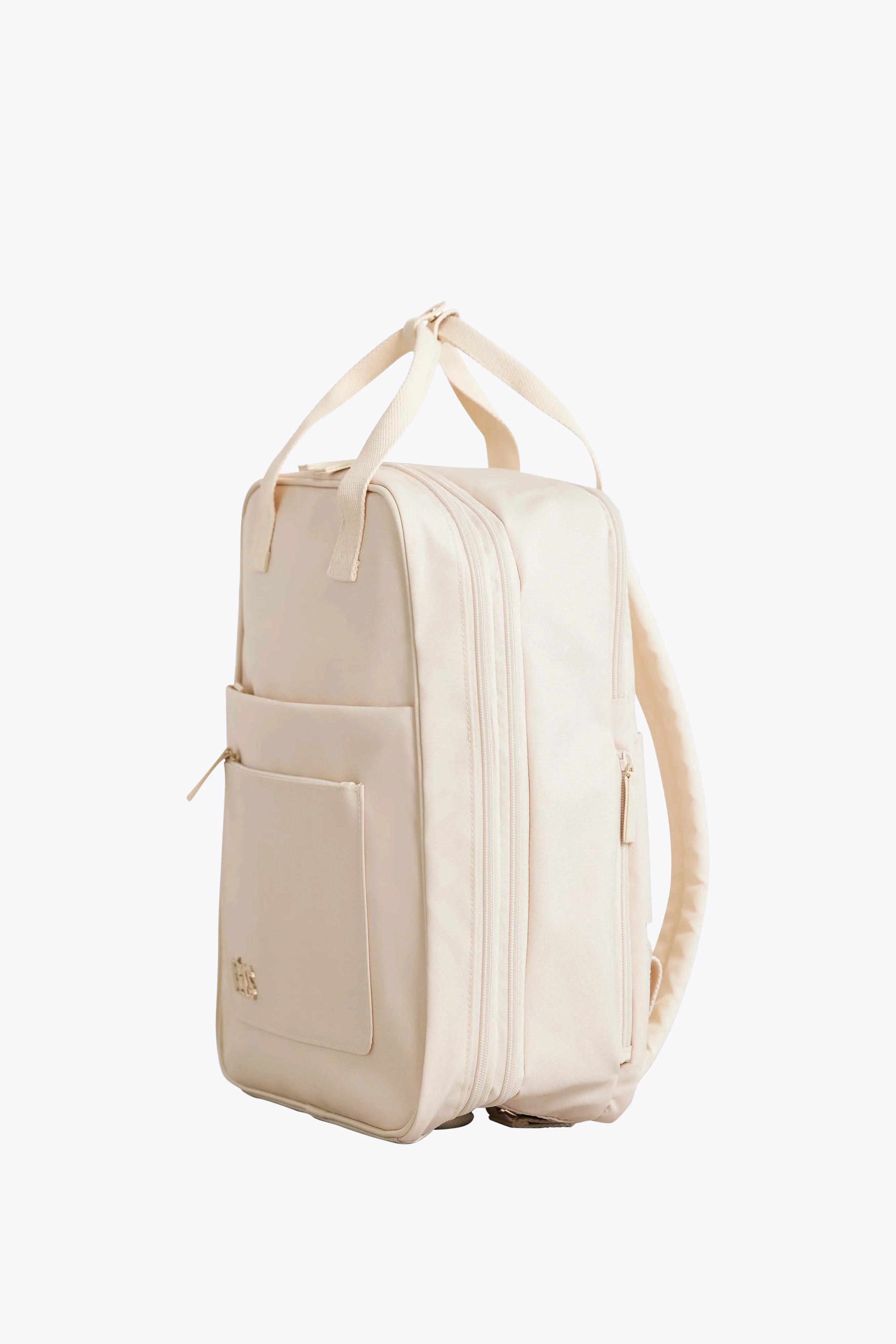 The Expandable Backpack in Beige - Image 3