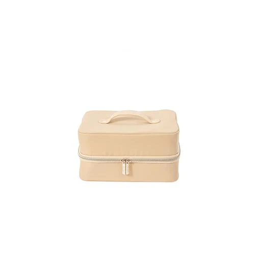 The Hanging Cosmetic Case in Beige - Image 9