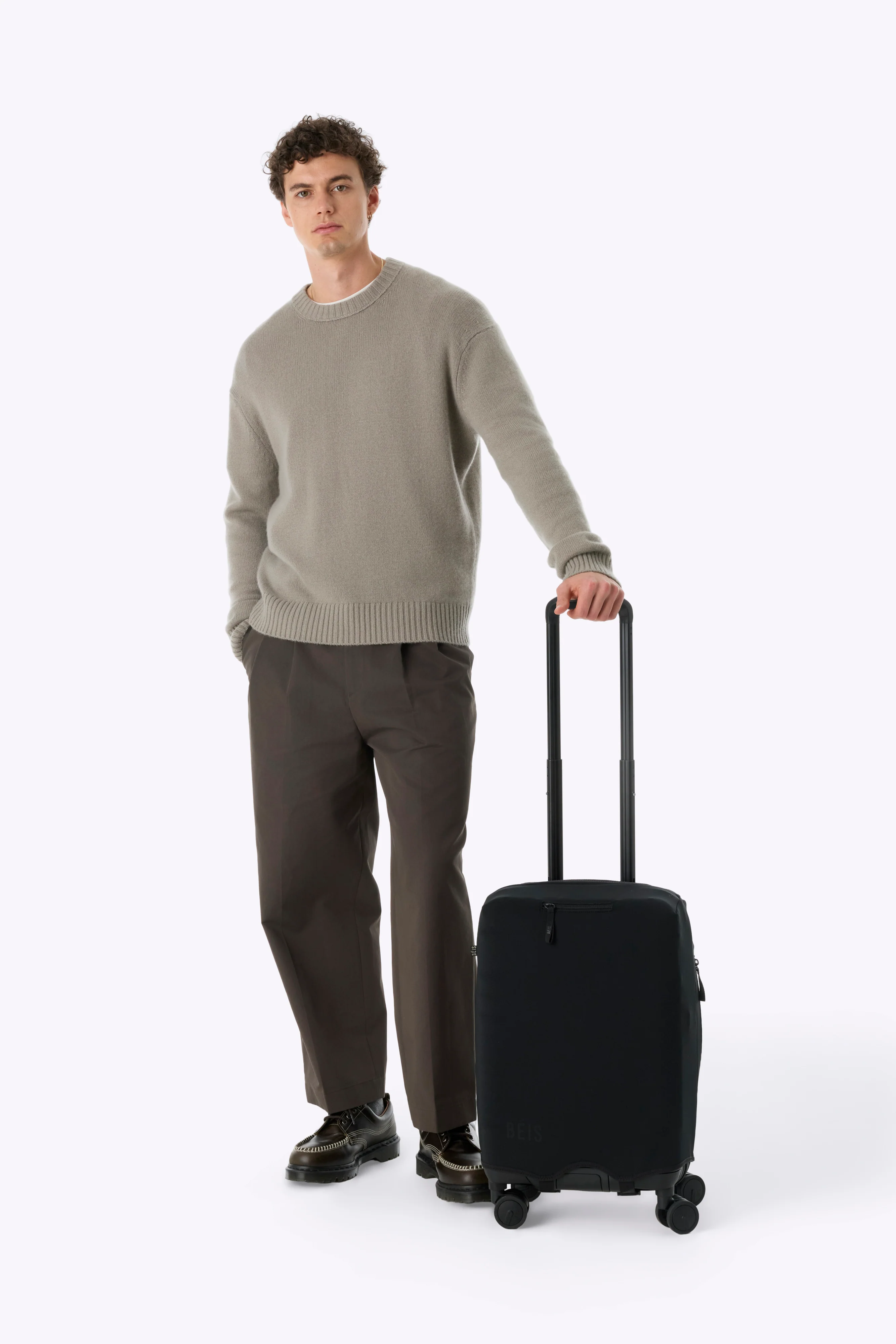 The Hybrid Carry-On Luggage Cover in Black - Image 4