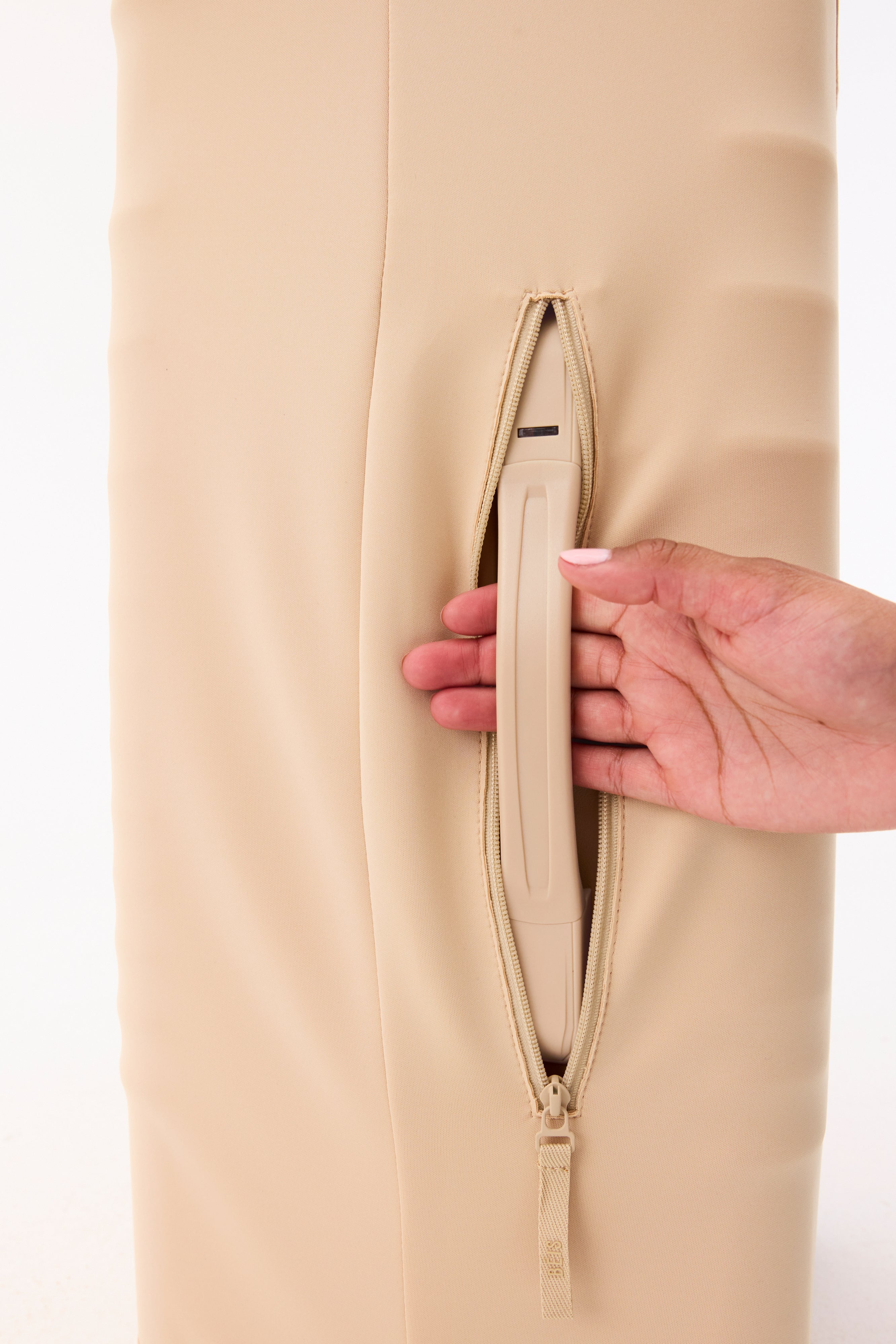 The Large Check-In Luggage Cover in Beige - Image 6