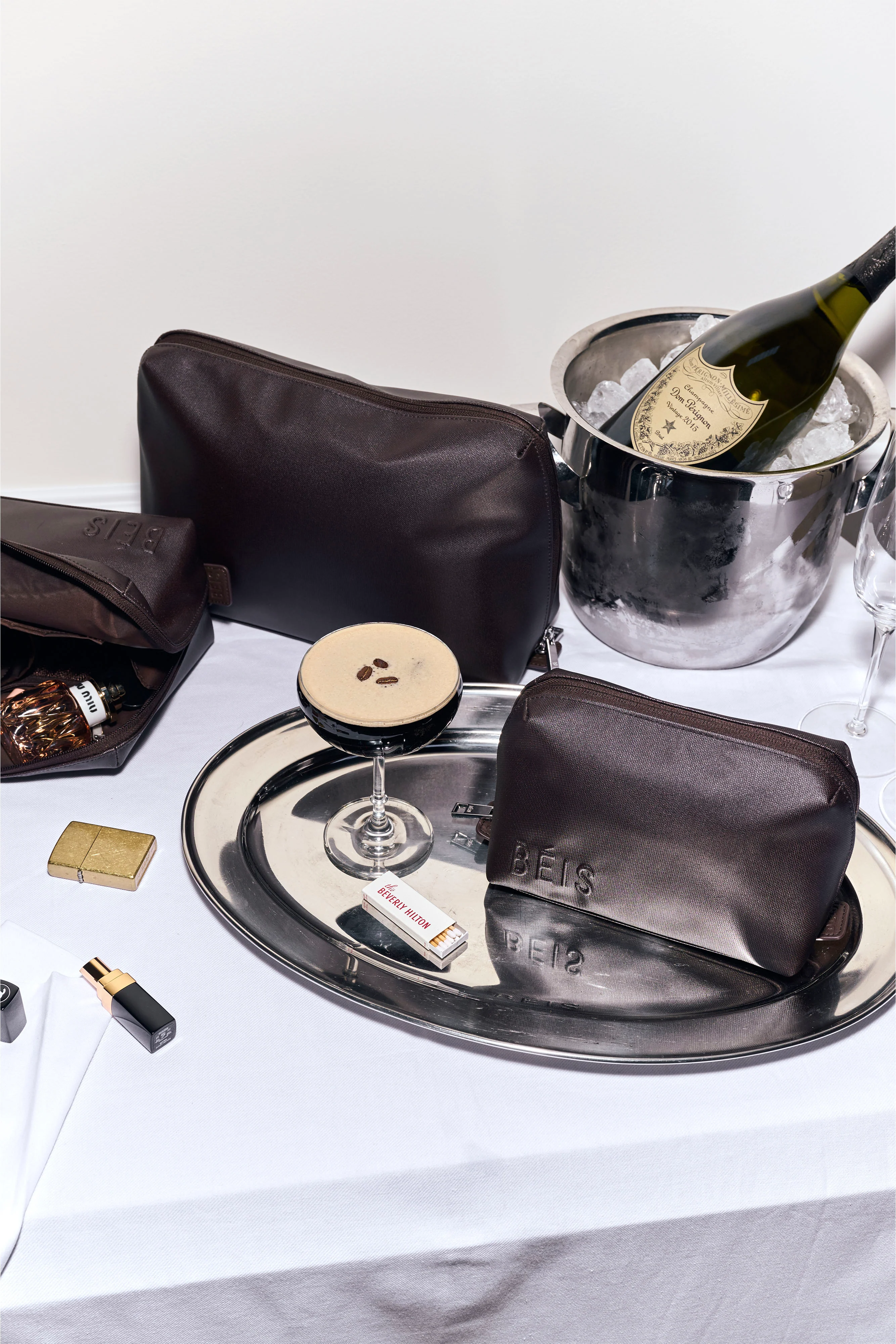 The Large Cosmetic Pouch in Espresso - Image 3