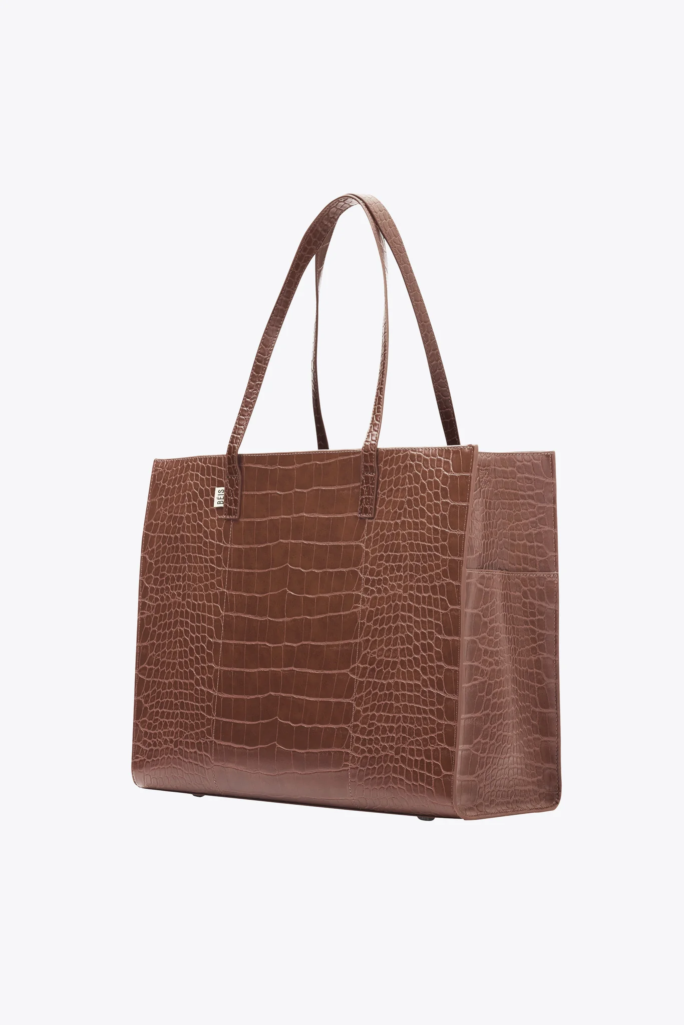 The Large Work Tote in Maple Croc - Image 2