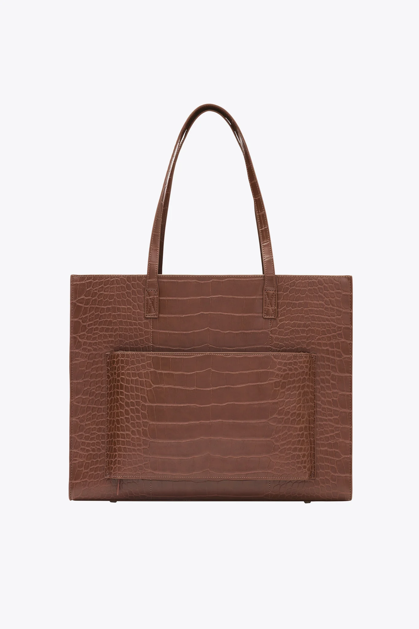 The Large Work Tote in Maple Croc - Image 3