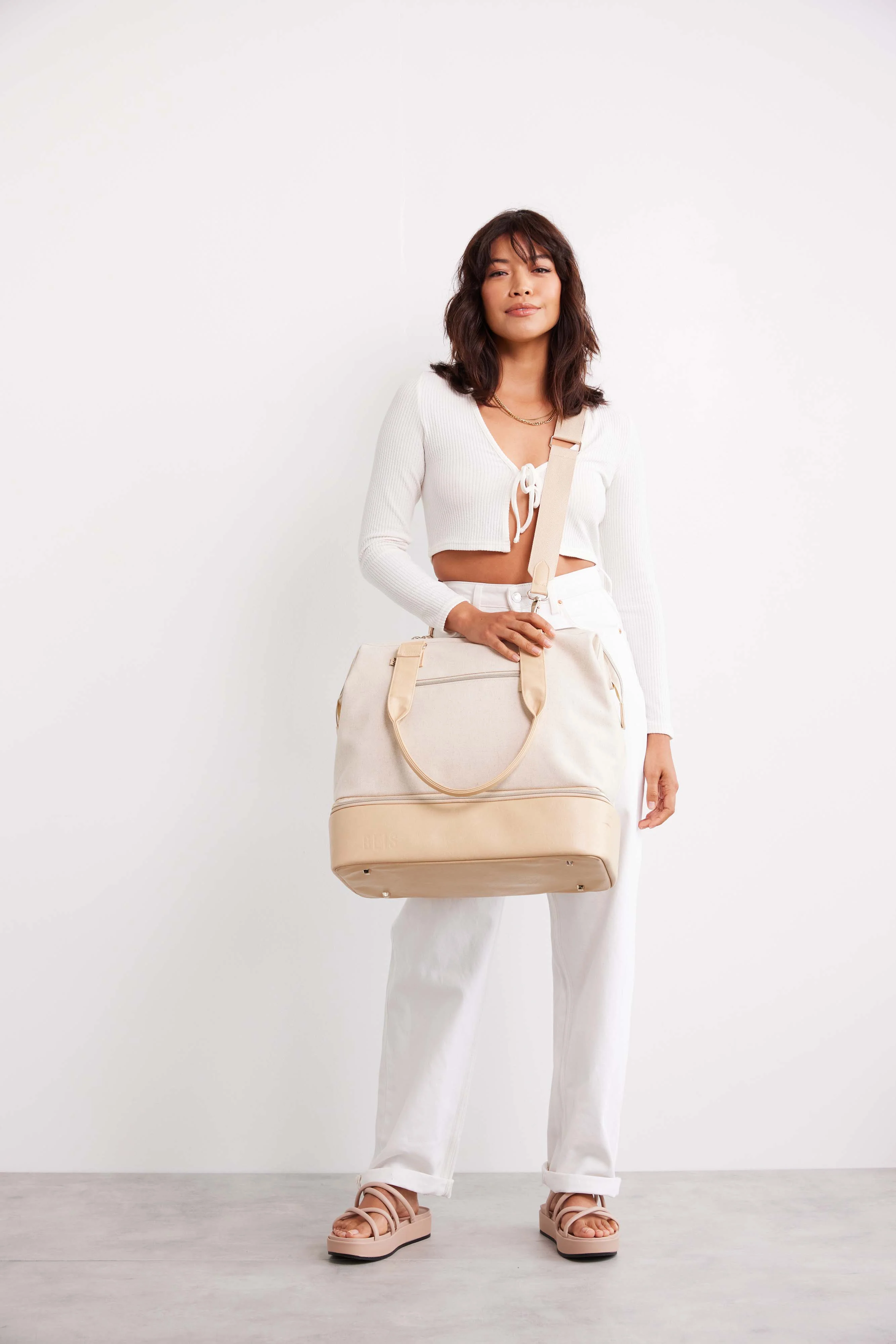 The Mini Weekender in Beige - Image 8