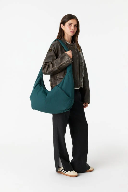 The Oversized Crescent Catchall in Deep Teal - Image 5