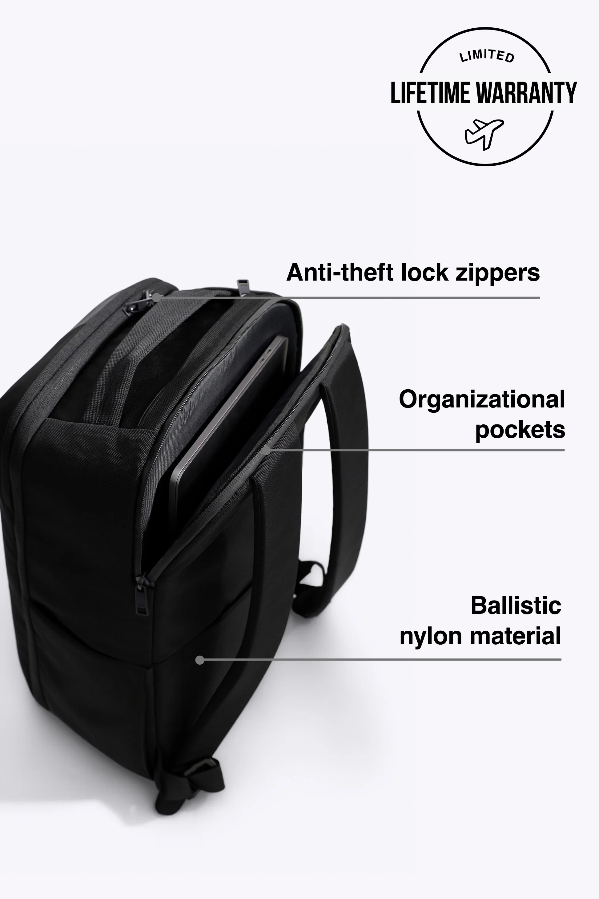 The Pro Travel Backpack in Black - Image 2