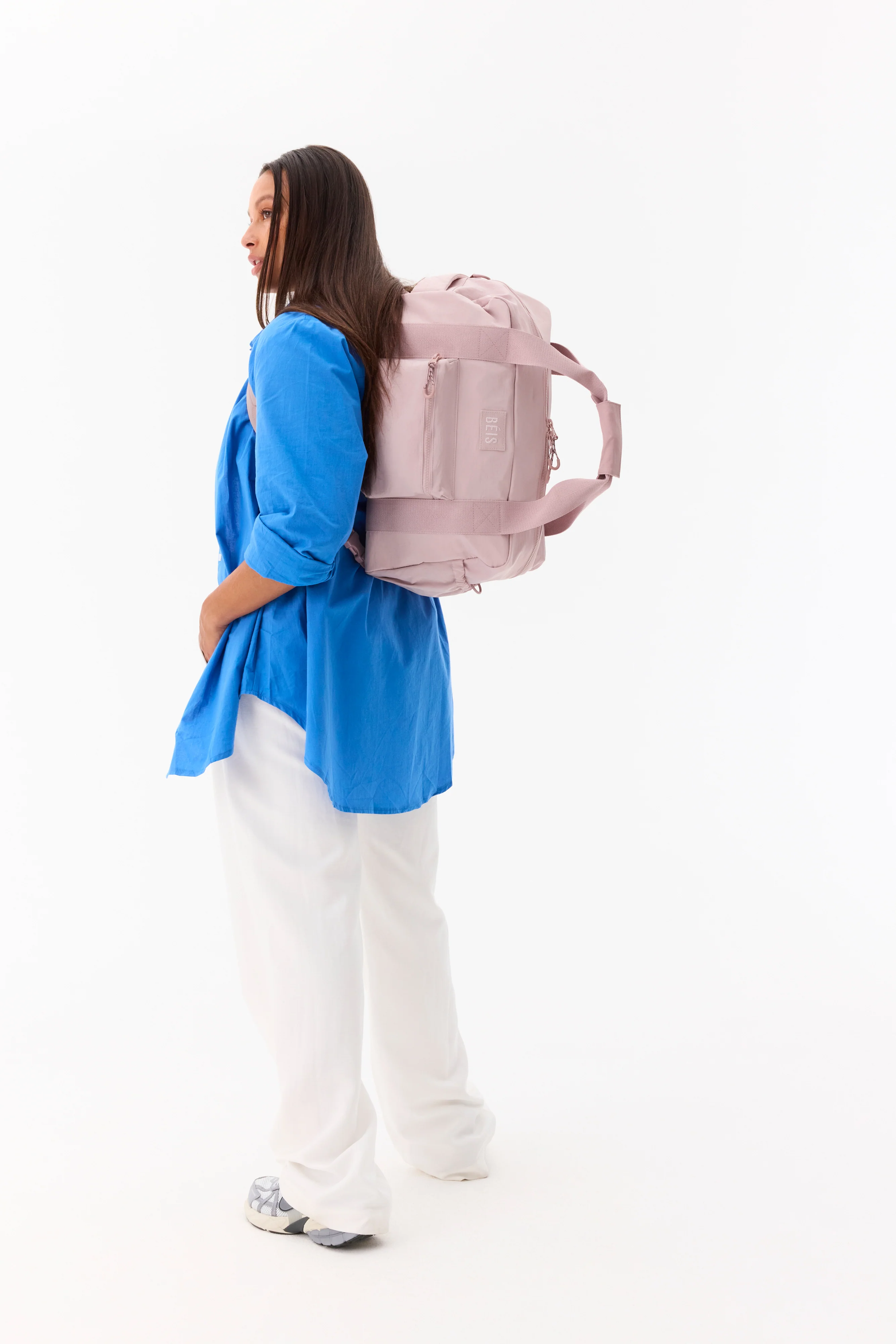 The Sport Duffle Backpack in Atlas Pink - Image 4