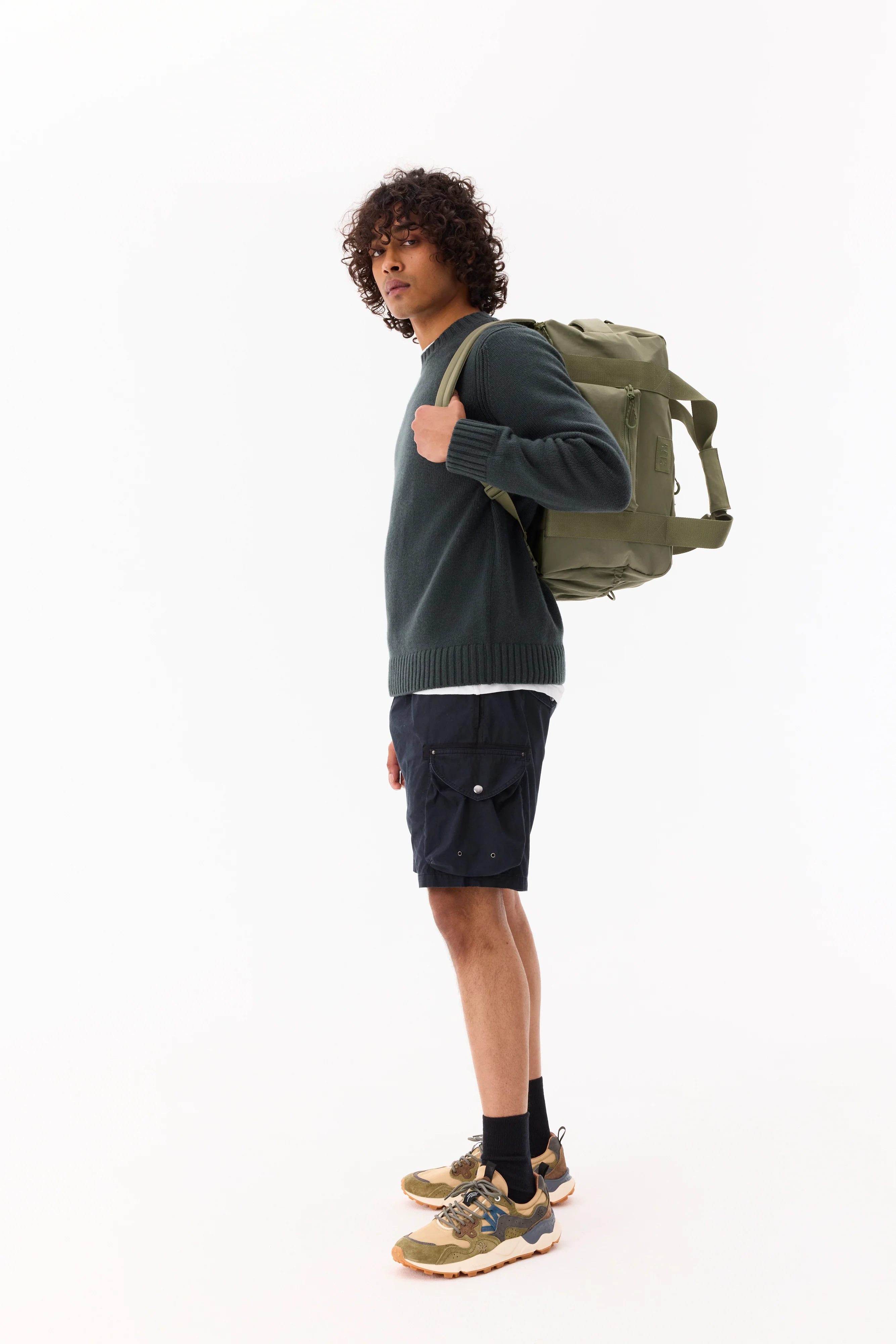 The Sport Duffle Backpack in Olive - Image 4