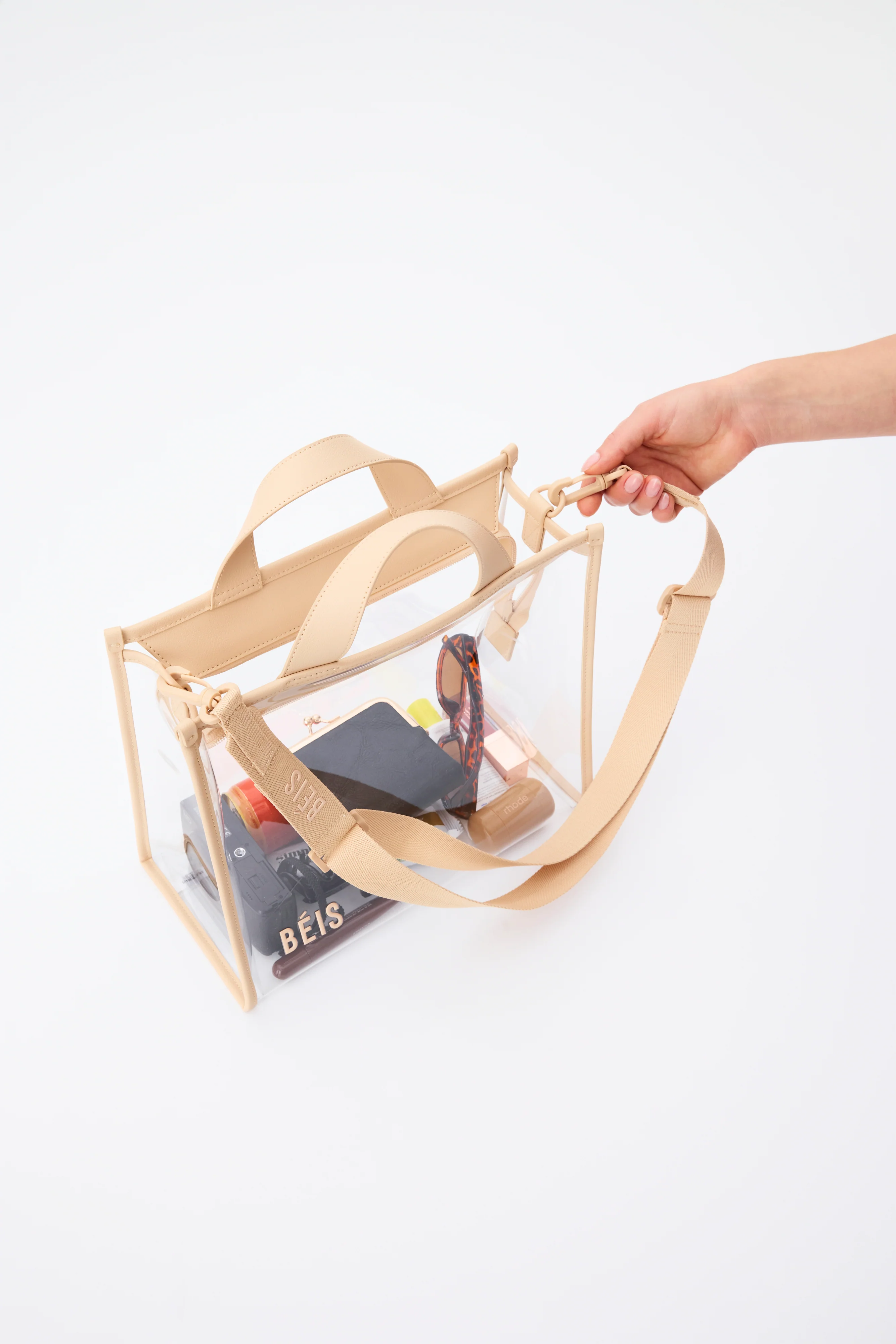 The Stadium Tote in Beige - Image 5