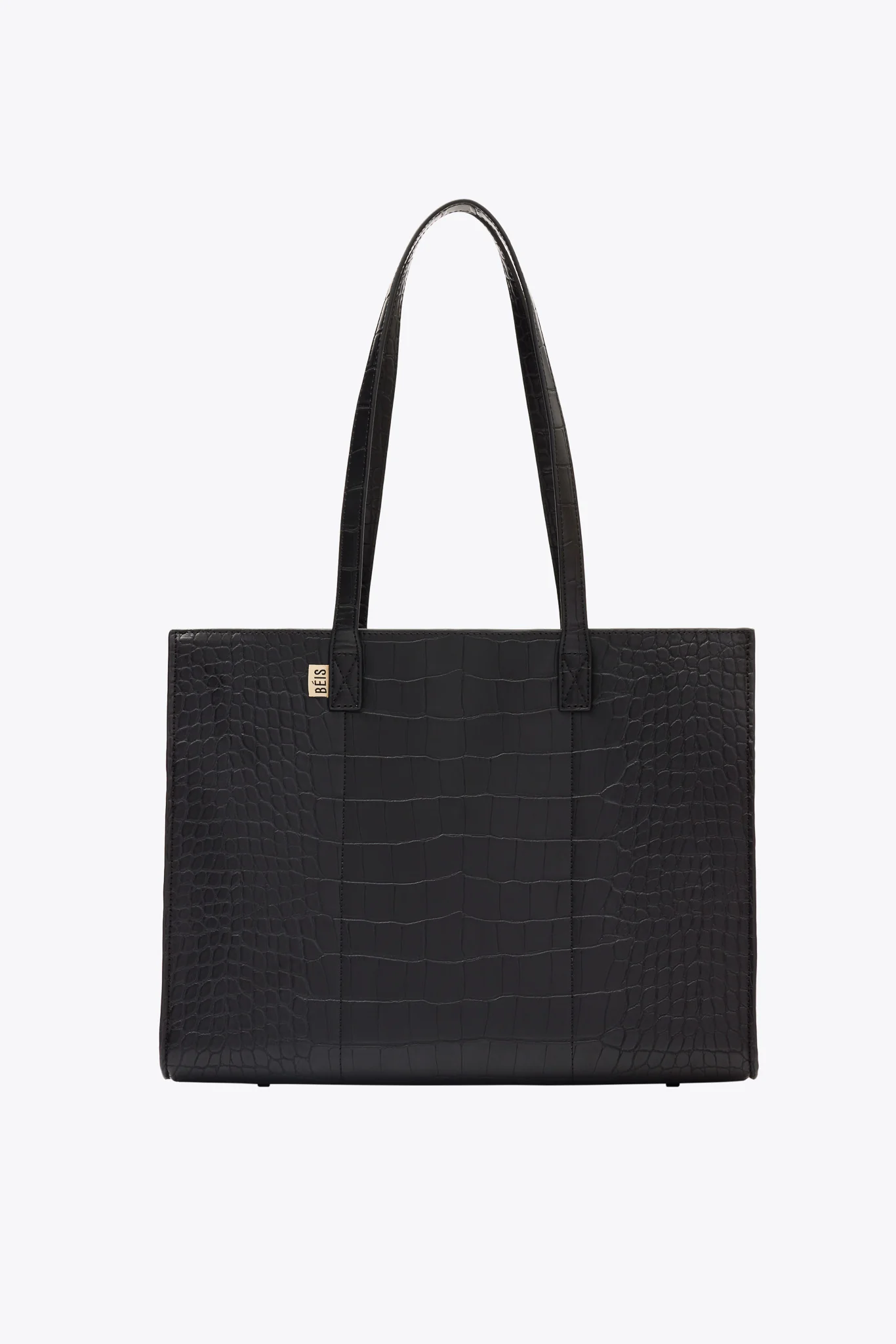 The Work Tote in Black Croc - Image 14
