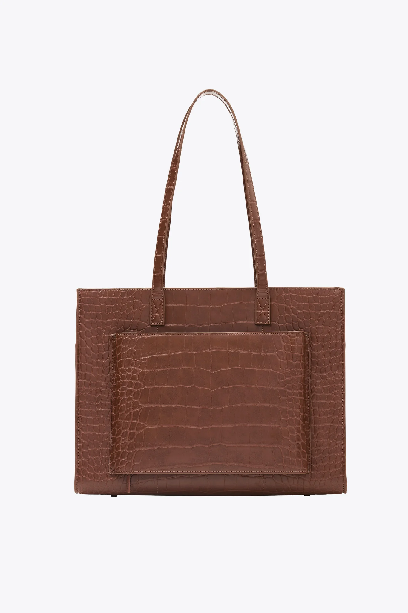 The Work Tote in Maple Croc - Image 9